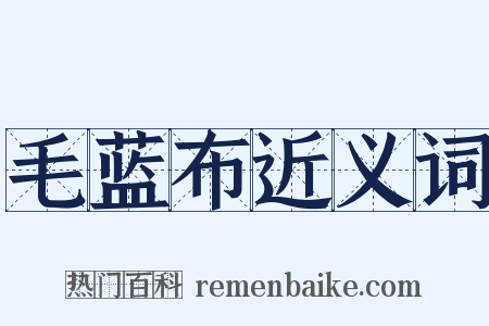 毛蓝布近义词是什么意思的图片